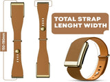 Luxe Tapered Leather Replacement Band Compatible with WHOOP 5.0, One, Peak, and Life Fitness Tracker V1258-DP02-F-683