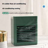 Quiet Portable Water-Cooled Fan, Rechargeable Battery, Desktop Air Cooler for Home Dorm Desk V1369-AZ3-W-10437