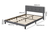 Levede Bed Frame Upholstered Platform Mattress Base Queen BF1077-Q-AU