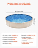 VEVOR Round Pool Liner 27ft Overlap Style Pool Liner 54in Wall Height V952-YCNCROUND27FDDQ90V0