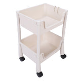 Mobile Utility Cart On Wheels Compact Movable Storage Book Shelves Trolley Rack Cart Organizer 2 V1294-YM0901-3117240283011