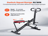 Squat Machine, Deep Squat Rowing Machine for Home, Easy Setup & Foldable Exercise Equipment, Glute V952-QMSDJZLS3SZXM6XU1001V0