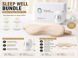 Winter Sleep Aid Bundle - White Handheld EMS Pulse Device with 15 Levels and Champagne gold V888-ELOSUNG53615