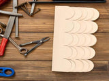Unfinished Khaki Wood Trim, Scalloped Molding for Cabinet and Door, Quality Material 20Pcs V1366-AZ2-W-13941