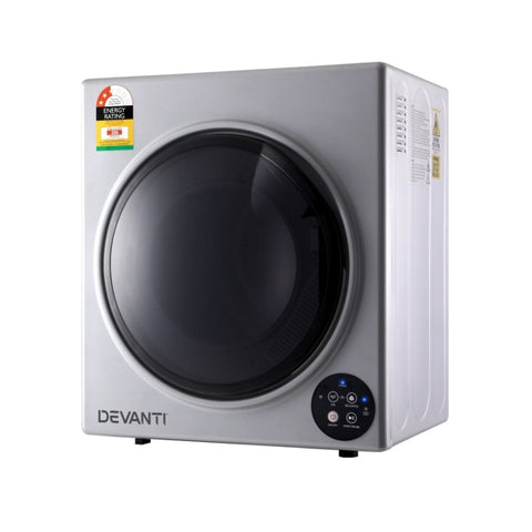 Devanti Tumble Dryer 5kg Fully Auto Silver TD-B-5KG-SR