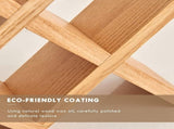 Wine Rack Countertop Wooden Wine Bottle Holder Rustic Free Standing Wine Storage Racks for Tabletop V1369-AZ3-W-11609