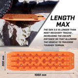 X-BULL 2PCS Recovery Tracks Boards Snow Mud Truck 4WD With Carry bag V211-AU-RT016XBWP012