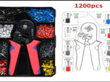 1200-Piece Tubular Crimp Terminal & 6-4A Crimping Pliers Set with Case V1107-145-07072