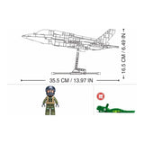Sluban B1361 Model Kit 144 F35 Lightning Stealth Fighter Jet Plane Modern USAF Air Force Build SLB1361