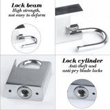 Stainless Steel Security Chain and Lock Kit 31 inch/6mm Thick Bike Chain Lock with 4 Keys Bike Locks V1192-AZ-W-17920