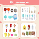 Keezi Kids Kitchen Pretend Play Set Cooking Sound Steam Light Function PLAY-KITCHEN-PK