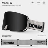 DOTUGE DGZ-Z19XS Series Ski Goggles with Magnetic Quick-Change Lens, Double-Layer Anti-Fog UV400 HD V1341-ZY-YDZWJR6X-J