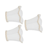 3Pcs Fabric Lamp Shade E14 Clip On Wall Lamp Candle Chandelier Lampshade Interior Decoration White V1294-YM0901-3119210187411