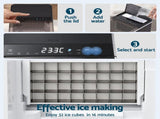 Devanti Ice Maker 23kg Portable Basket Square Cube Machine Black IM-ZB-E-23WL03-BK
