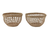 2PCS Woven Basket Handwoven Sea Grass Storage Basket for Flower Plant Farmhouse Home Decor V1294-YM0706-3117230158611