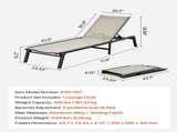 Outdoor Chaise Lounge Chair, 181 kg Weight Capacity, Foldable Sun Tanning Chair, 5 Adjustable V952-JSTYGDTYKQSKCV0XW001V0
