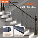 VEVOR Staircase Metal Balusters, 44'' x 1/2" Galvanized Steel Decorative Banister Spindles, 5 Pack S V952-ZXKLGZ5G44YCUP3IFV0