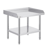 Stainless Steel Work Table, 24 x 28 x 26 Inch Commercial Food Prep Worktable, 3-Sided Backsplash V952-CFBXGGZTSBT2QR0IEV0
