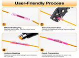 1500 PCS Heat Shrink Butt Connectors, 16-14 AWG 22-16 AWG 12-10 AWG Waterproof Electrical Insulated V1258-DP02-C-1030