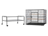 i.Pet Bird Cage Large Cages 160cm Parrot Aviary Stand-Alone Budgie Wheels Castor PET-BIRDCAGE-H160-BK