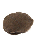 DENTS Abraham Moon Tweed Flat Cap Wool Ivy Hat Driving Cabbie Quilted - Chestnut V563-DENTS-1-3038-CHESTNUT-M