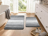 Bathroom Rugs,Ultra Soft Absorbent Bath Mat,Beige Non-Slip TPR Backing Stays in Place, Machine V1107-113-06789-GRE4