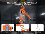 Manual Lever Chain Hoist, 6T 6000KG Capacity Heavy Duty Come Along, 3M Lift G80 Alloy Steel Chain V952-CGKSBHLHL6T1EG5BT001V0