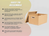 10Pcs Corrugated Cardboard Storage Boxes Multi-Purpose Organising Cartons V63-954051