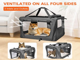 Foldable Dog Carrier Large Pet Travel Bag Portable and Breathable Car Travel Transport Kennel V985-DOGCARRIER