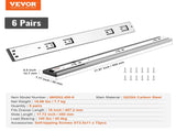 6 Pairs of 457.2mm Drawer Slides Side Mount Rails, Heavy Duty Full Extension Steel Track, Soft-Close V952-CZCJCTDG100LPTUBQV0