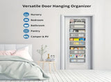 Storage Marvel in Black & Gray 5-Tier Over-the-Door Organizer with 5 Large Pockets. Sturdy and V1102-MHSND004