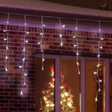 960 LEDs Snowing Icicle Lights available in 4 Colors - Blue & White V720-XB0137BW