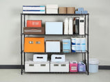 Modular Wire 120x45cm Steel Shelving Black With Fixed Legs For Garage Kitchen Or Retail V63-841031