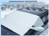 2 Piece Car Windshield Sunshade Set, Front & Rear Window Sun Shade with Magnetic Edges and Side V1258-DP02-C-3076