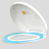 Slow Close Toilet Seat Thickened White PP Quick Installation Household Toilet Lid for Replacement V1294-YM0703-3112230004711