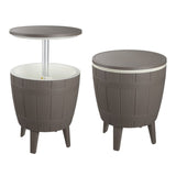 Taupe Cooler Table V264-OTF-542PP-LGR-NA-1