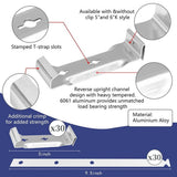 30 Pcs 5inch Roof Gutter Hangers 5inch Gutter Clips with Straps for Eavesless Fixing V1369-AZ3-W-11567