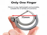 Foldable Titanium Alloy Bag Hook Dual Hook Portable Hanger for Desk Chair Travel Outdoor Camping V1341-ZY-ULKUNZ9E-SILVER-2PCS