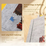 Silver Grey Foldable Anti-Slip Felt Jigsaw Puzzle Board with 6 Sorting Drawers Lightweight 1000 V888-ELOSUNG52586