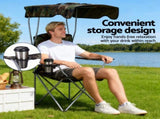 Weisshorn Camping Chair With Canopy Folding Outdoor Portable Seat Lightweight Beach Picnic Fishing XFEL-CAMP-UM-CGN