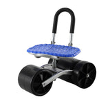 Gardeon Garden Stool Seat Foldable with Wheels Blue GCT-STEEL-130KG-BL