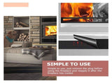 2-Pack Black Magnetic Fireplace Draft Seal, Rubber Weather Stripping for Indoor Heat Retention and V1370-AZ4-14987
