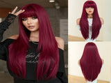 High-Density Synthetic Wig Heat-Resistant Wig Tea-Colored Wig Long Straight Wig - Natural Black V1102-108-24340-NAT-85CM-33INCH