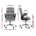 Artiss Office Chair Velvet Seat Racing Gaming Computer Desk Chairs Armrest Grey OCHAIR-H-FZ40-GY