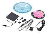 Hanging Bird Bath with Solar Fountain Pump Multi Functional Basin Solar Powered Water Fountain Pump V1294-YM0901-3111240196011