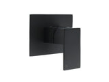 Matt Black Square Shower Mixer Hot Cold Tap Ceramic Cartridge Spindle Watermark V1233-KSQ201B