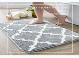 Bathroom Rugs 31x20, Soft and Absorbent Microfiber Bath Rugs, Non-Slip Shaggy Shower Carpet, Machine V1370-AZ4-06869