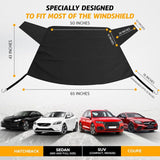 600D Snow Fropcs car trunk windshield cover 65x43in windproof Fropcs Protection compatible with Cars V1188-MS-704-124