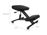 Levede Kneeling Chair Computer Ergonomic Black DH1023-BK_NZ