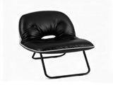 Artiss Foldable Chair 2-In-1 Armchair Lounge Chair Portable Black UPHO-H-ARM04-FLD-BK